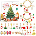 Christmas gift DIY Cartoon Snowman Bracelet Set with Crystal Beads