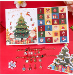 Christmas gift DIY Cartoon Snowman Bracelet Set with Crystal Beads