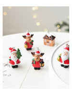 Christmas gift Christmas mini resin snow house Christmas tree pendant