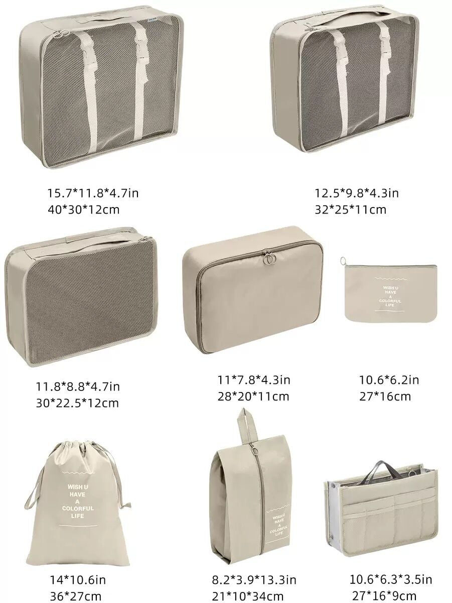 Black Friday Special Offer! 8 - piece Travel Storage Bag - The perfect Christmas gift, say goodbye to messy luggage.
