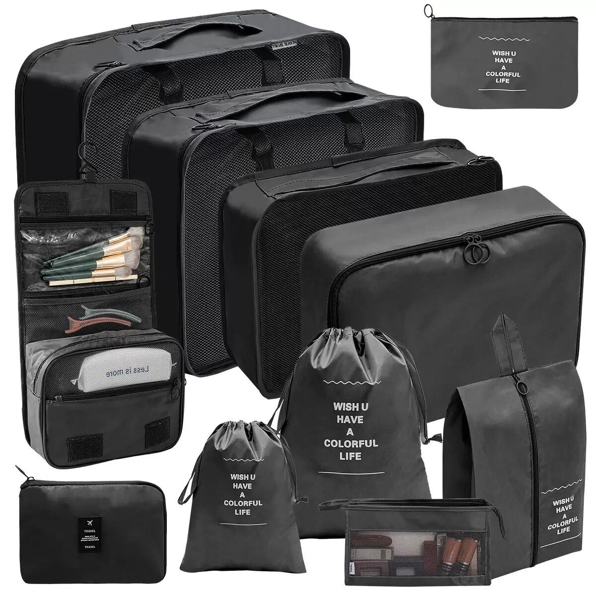 Black Friday Special Offer! 8 - piece Travel Storage Bag - The perfect Christmas gift, say goodbye to messy luggage.