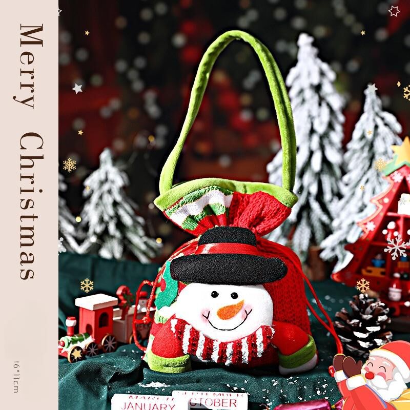 Christmas gift Festive Aussie Christmas Gift Bags: Cute Reindeer, Santa & Snowman Pouches for Xmas Treats & Gifting（Santa Claus） 