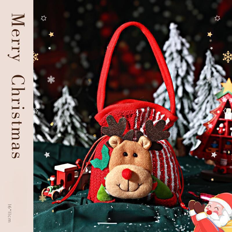 Christmas gift Festive Aussie Christmas Gift Bags: Cute Reindeer, Santa & Snowman Pouches for Xmas Treats & Gifting（Santa Claus） 