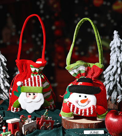 Christmas gift Festive Aussie Christmas Gift Bags: Cute Reindeer, Santa & Snowman Pouches for Xmas Treats & Gifting（Snowman） 