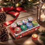 Christmas gift Aussie Christmas Scented Candle Set – 8 - Piece Tin Candles with Festive Scents & Designs for Holiday Cheer