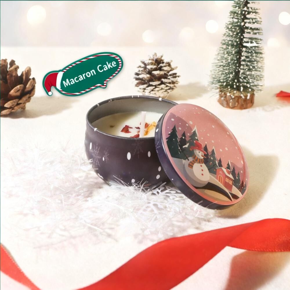 Christmas gift Aussie Christmas Scented Candle Set – 8 Festive Tin Candles with Unique Scents & Cute Designs for Holiday Gifting