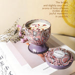 Christmas gift Aussie Scented Candle Set - 4 Fragrances (Rose, Jasmine, Lemon, Lavender) in Artistic Tins for Home Ambiance & Gifting