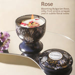 Christmas gift Aussie Scented Candle Set - 4 Fragrances (Rose, Jasmine, Lemon, Lavender) in Artistic Tins for Home Ambiance & Gifting