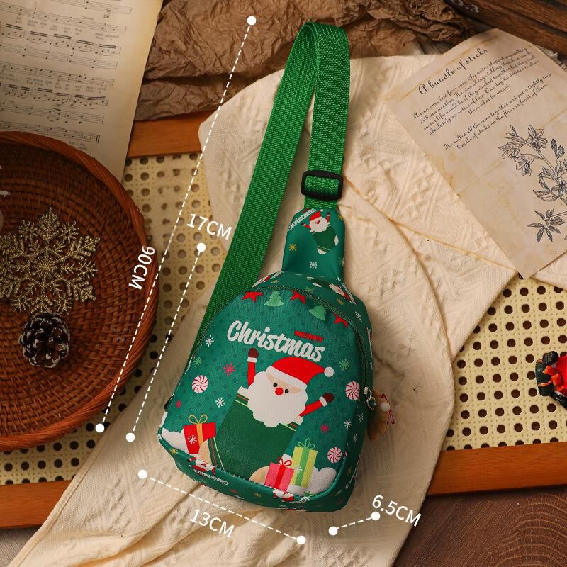Christmas gifts Aussie Christmas Sling Bag - Santa - Themed, Adjustable & Compact for Festive Gifting & Styling(green)