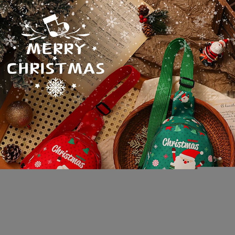 Christmas gifts Aussie Christmas Sling Bag - Santa - Themed, Adjustable & Compact for Festive Gifting & Styling(green)