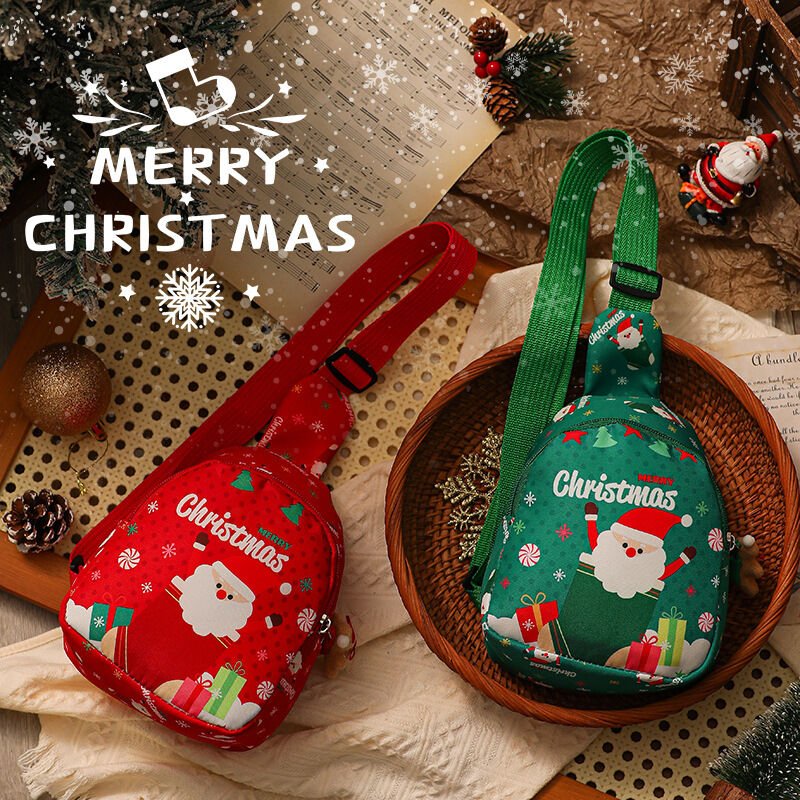 Christmas gifts Aussie Christmas Sling Bag - Santa - Themed, Adjustable & Compact for Festive Gifting & Styling(red)