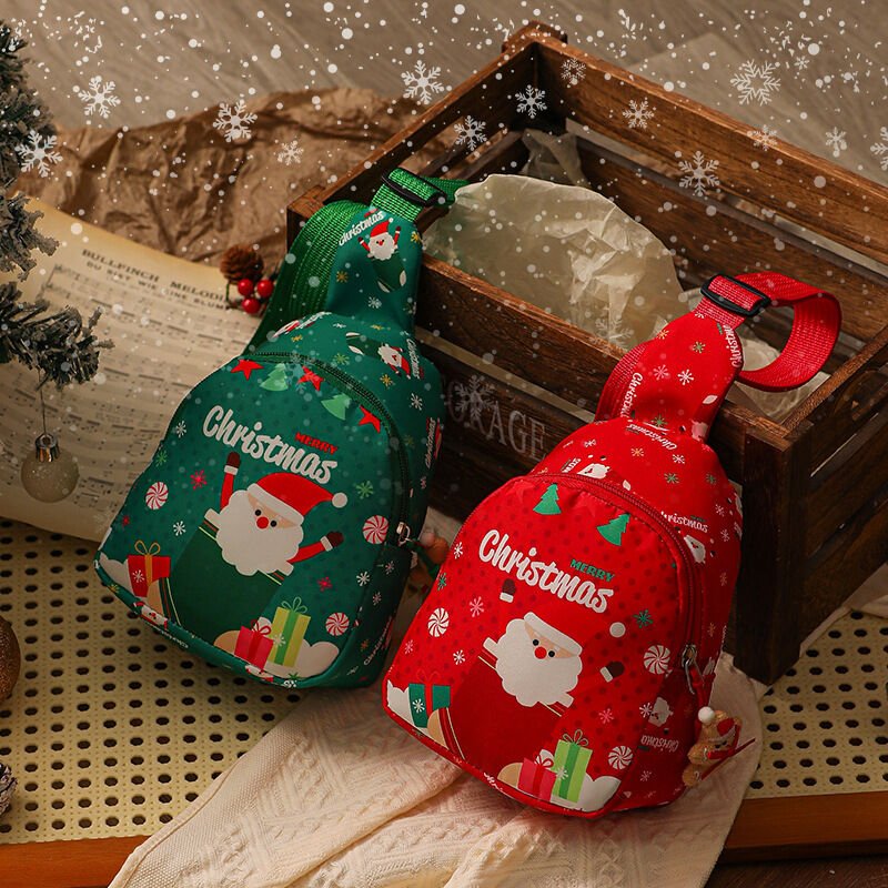 Christmas gifts Aussie Christmas Sling Bag - Santa - Themed, Adjustable & Compact for Festive Gifting & Styling(red)