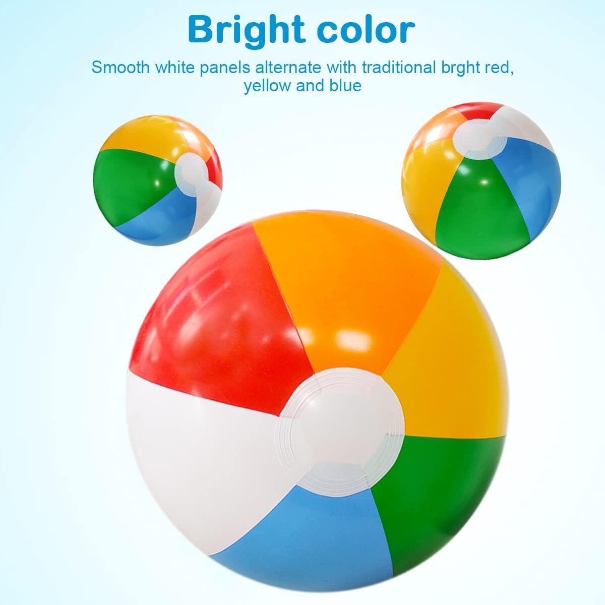 12'' Beach Ball for Kids: 14 Pack Beach Balls Bulk Inflatable Pool - Beach Balls Bulk Hawaiian Tropical Theme Christmas Party Decorations Favors Supplies