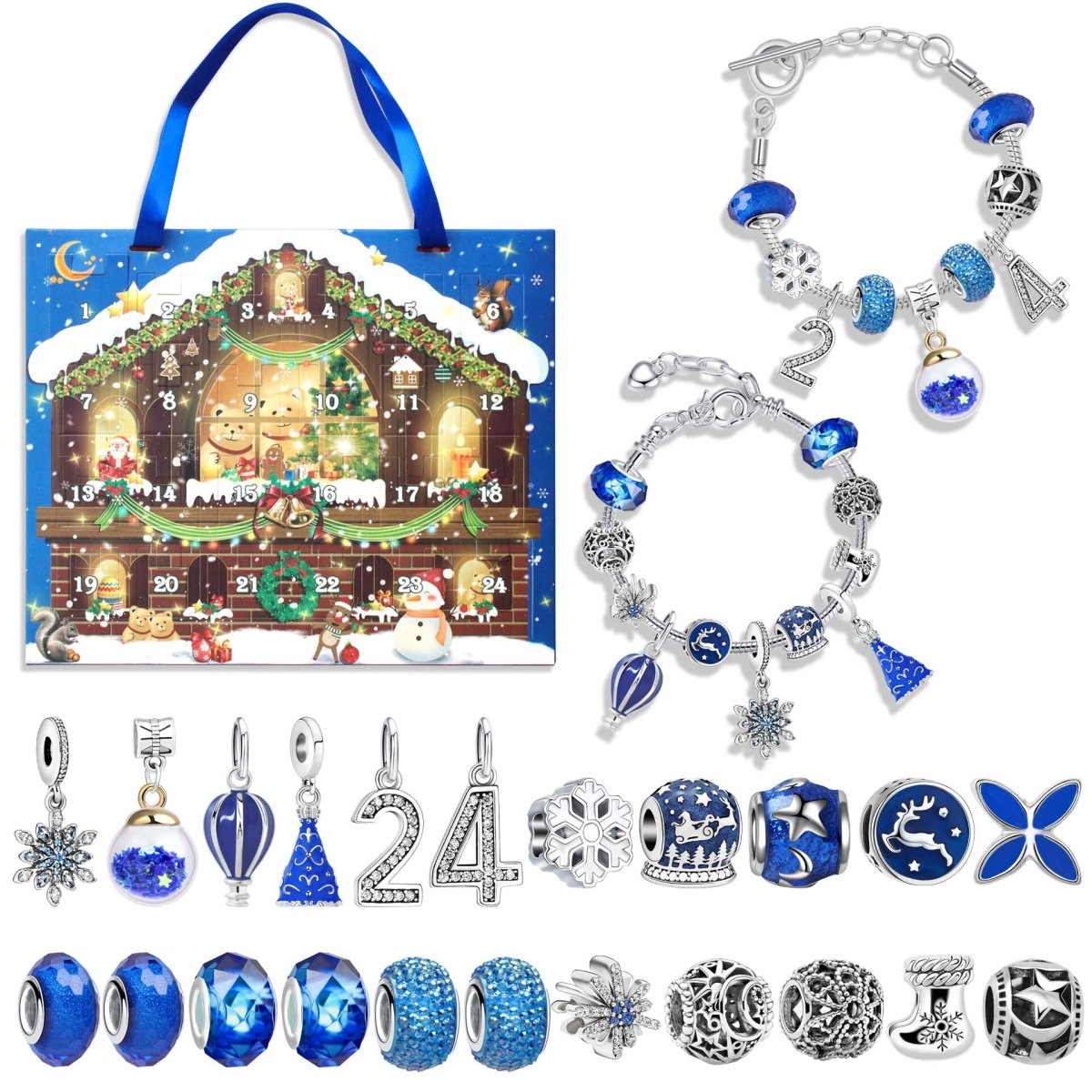 Christmas DIY Jewelry & Craft Advent Calendar(M - 11,25*21*1.8)