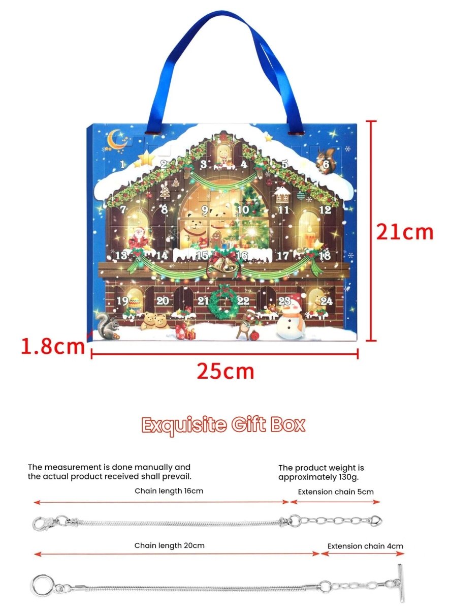 Christmas DIY Jewelry & Craft Advent Calendar(M - 13,25*21*1.8)