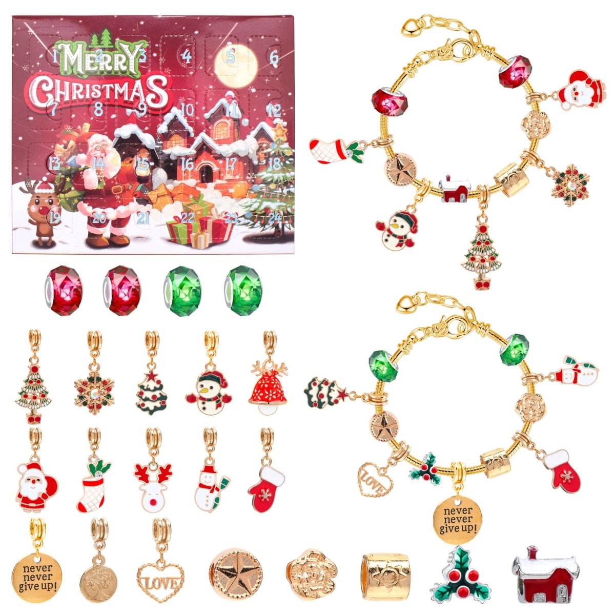 Christmas DIY Jewelry & Craft Advent Calendar(M - 14H,20*17*1.1)