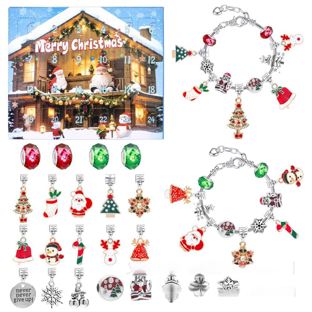 Christmas DIY Jewelry & Craft Advent Calendar(M - 14L,20*17*1.1)