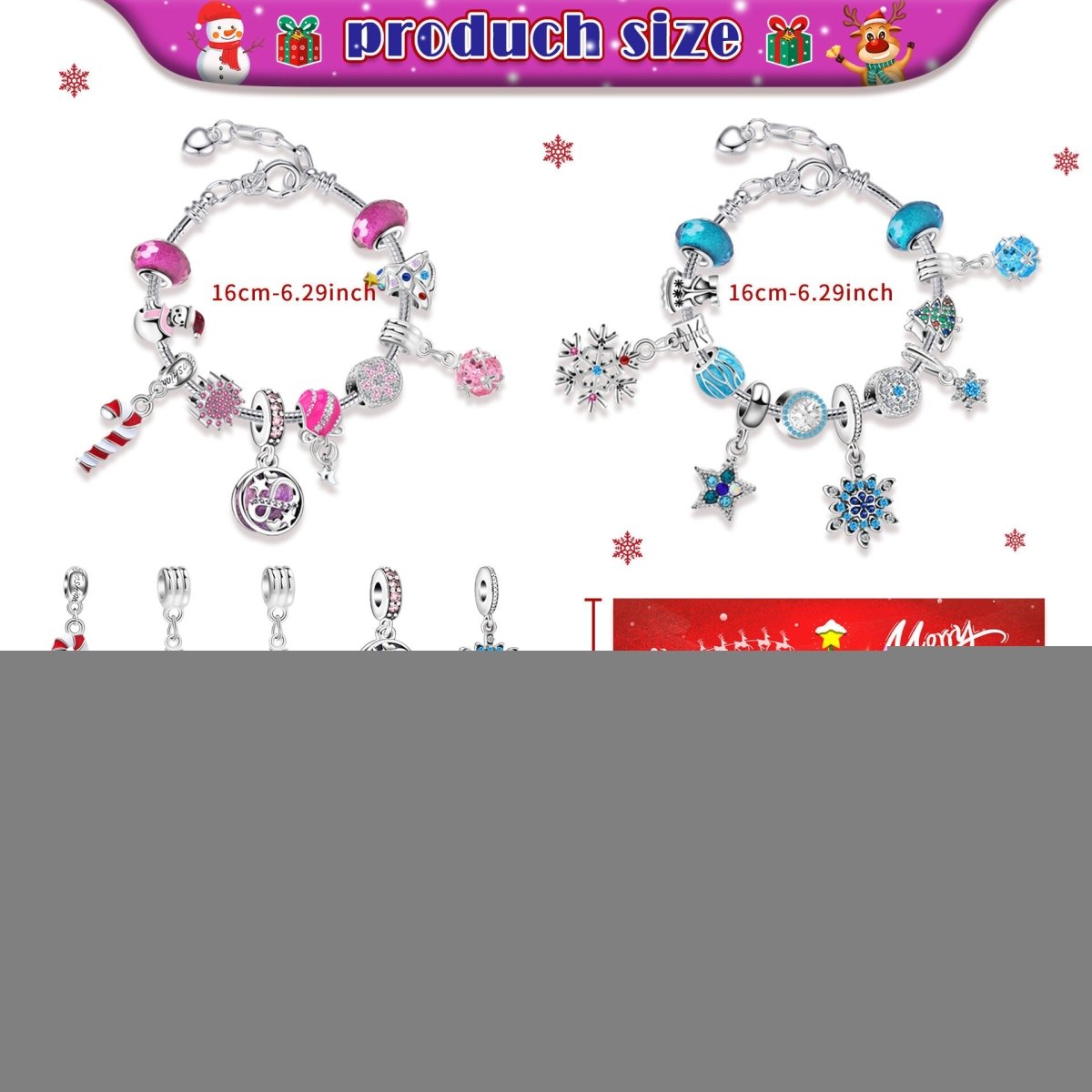 Christmas DIY Jewelry & Craft Advent Calendar(M - 27,20*17*1.3cm)