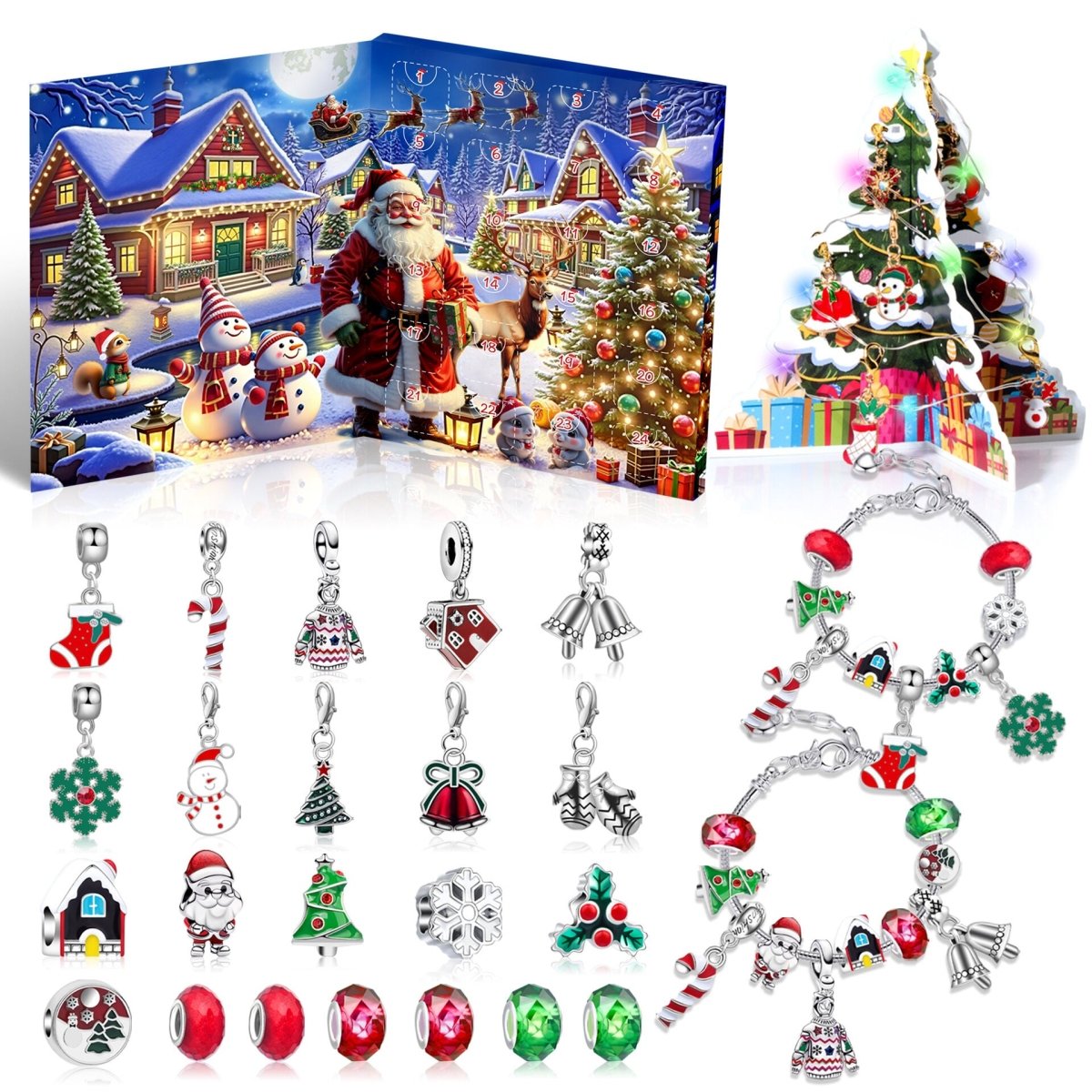 Christmas DIY Jewelry & Craft Advent Calendar(M - 31,20*17*1.3cm)