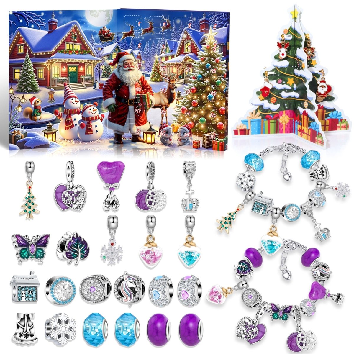 Christmas DIY Jewelry & Craft Advent Calendar(M - 34,20*17*1.3cm)