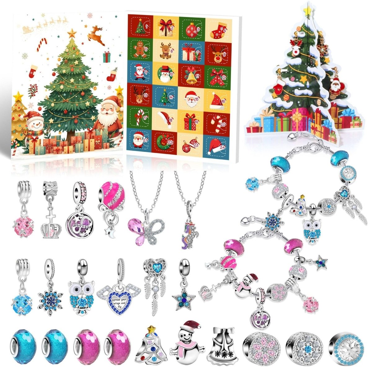 Christmas DIY Jewelry & Craft Advent Calendar(YD - 01,20*17*1.3cm)