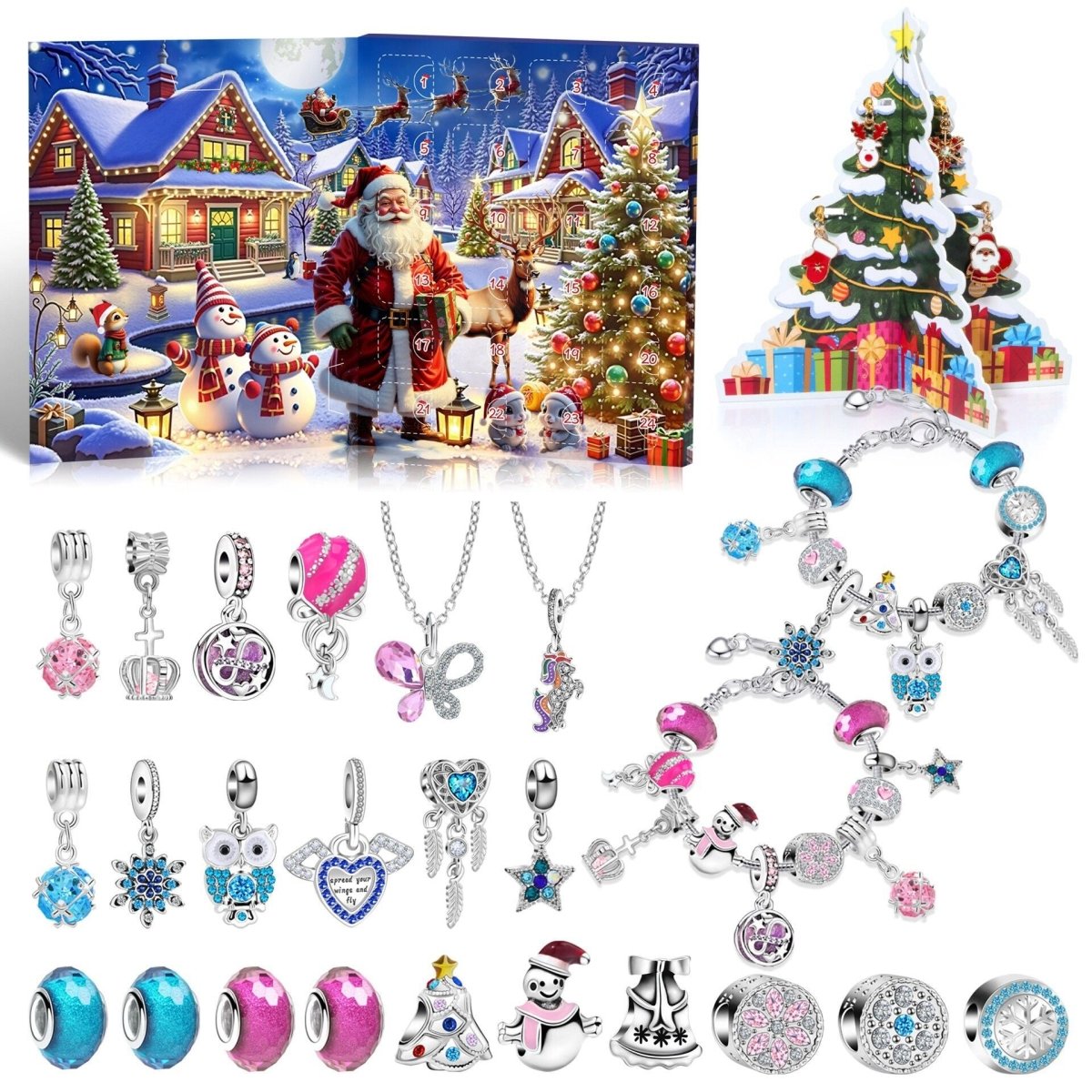 Christmas DIY Jewelry & Craft Advent Calendar(YD - 02,20*17*1.3cm)