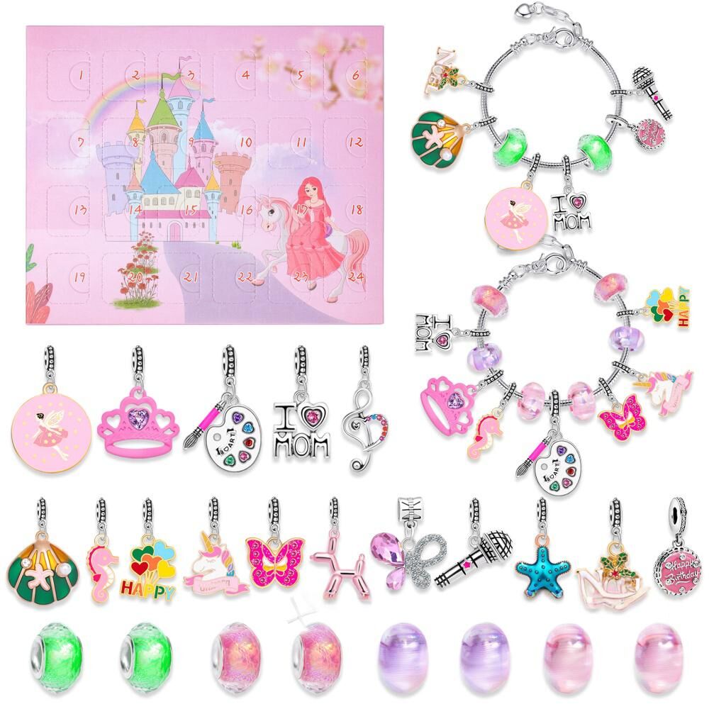Christmas DIY Jewelry & Craft Advent Calendar(YD - 05 - Castle,20*17*1.1cm)