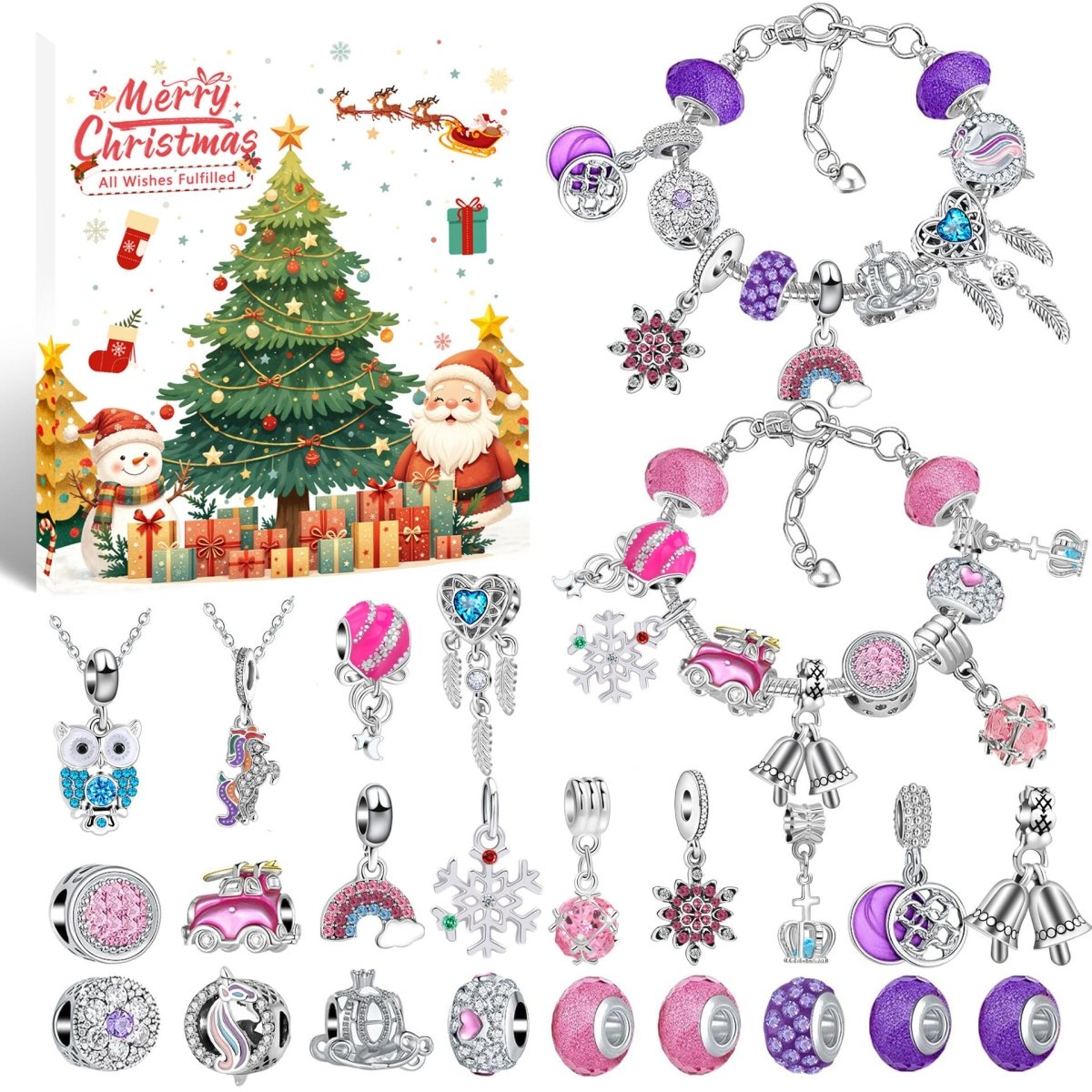 Christmas DIY Jewelry & Craft Advent Calendar(YD - 06,20*17*1.3cm)