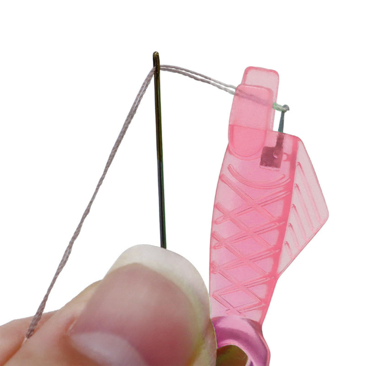 Fish Mouth Sewing Machine Needle Threader Upgraded Automatic Sewing Needle Threader,Simple Needle Threader Tool,Quick Sewing Machine Cycle Simple Needle Threader Tool(5 pcs-HotPink) 5 pcs-HotPink