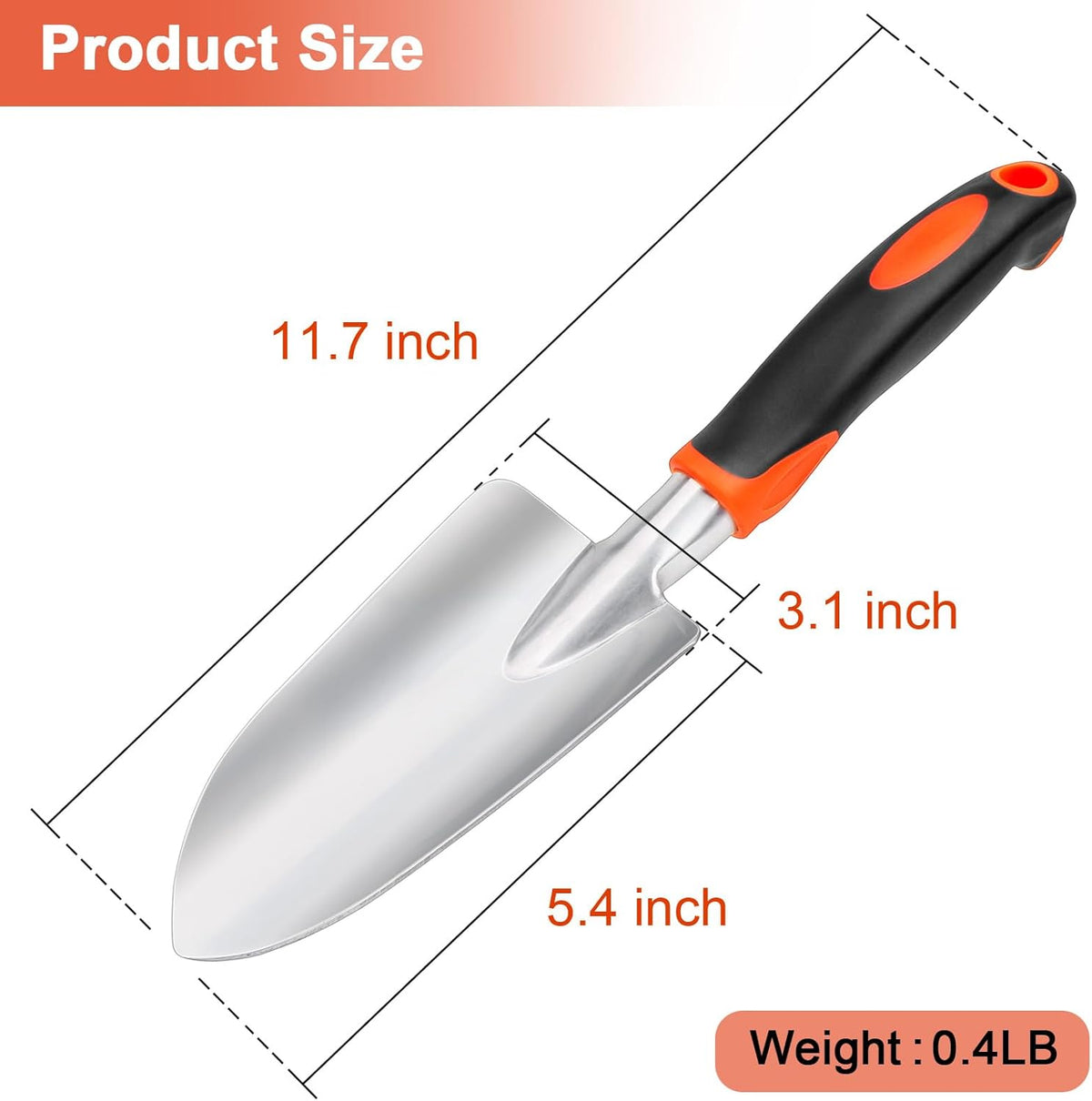 Garden Shovel Garden Hand Trowel, Heavy Duty Hand Shovel with Ergonomic Handle + Hand Rake Garden Tool, Heavy Duty Hand Cultivators for Gardening, Small Garden Claw Tool