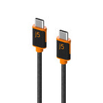 J5create JUCX24 USB - C to USB - C Sync &amp Charge Cable 180cm, Braided Polyester Supports USB 2.0 with speeds up to 480Mbps, output up to 3A