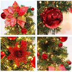 2.7M Christmas Garland with Lights Rattan Artificial Fireplace Wreath Stair Deco