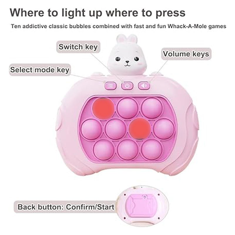 Rechargeable 3 Types Pop Push it Game Controller Sensory Fidget Toy Electronic Whack Mole pink - 729604214391 Toy Chest Australia 5