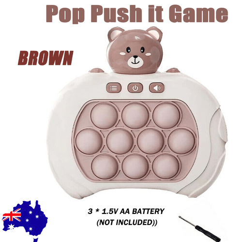 3 Types Pop Push it Game Controller Sensory Fidget Toy Electronic Whack Mole brown - 729604214421 Toy Chest Australia 1