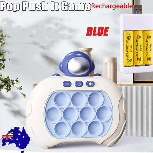 Rechargeable 3 Types Pop Push it Game Controller Sensory Fidget Toy Electronic Whack Mole blue - 729604214438 Toy Chest Australia 1