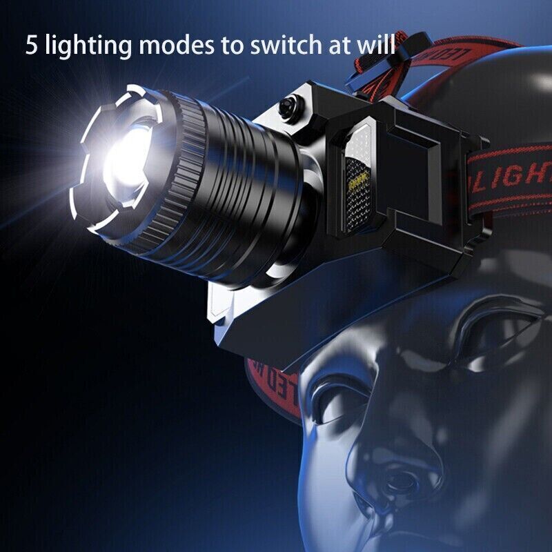 900000LM LED Headlamp Rechargeable Headlight Zoomable Head Torch Lamp Flashlight - 767248957601 Toy Chest Australia 9