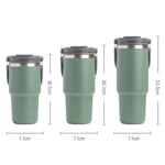 750ML Black Stainless Steel Travel Mug with Leak - proof 2 - in - 1 Straw and Sip Lid, Vacuum Insulated Coffee Mug for Car, Office, Perfect Gifts, Keeps Liquids Hot or Cold