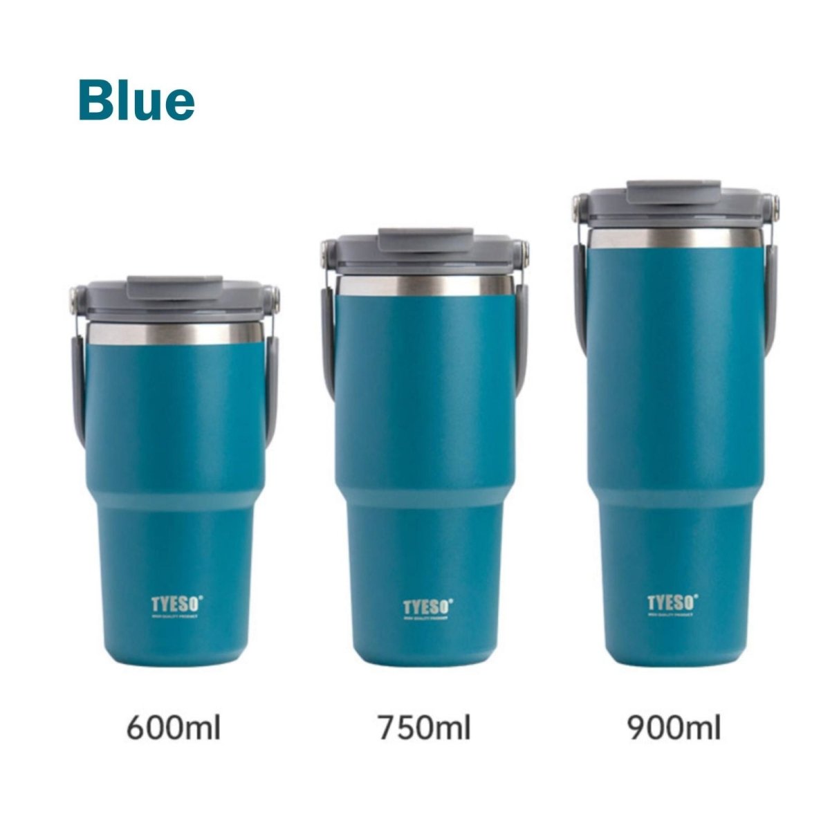 750ML Blue Stainless Steel Travel Mug with Leak - proof 2 - in - 1 Straw and Sip Lid, Vacuum Insulated Coffee Mug for Car, Office, Perfect Gifts, Keeps Liquids Hot or Cold