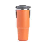 750ML Orange Stainless Steel Travel Mug with Leak - proof 2 - in - 1 Straw and Sip Lid, Vacuum Insulated Coffee Mug for Car, Office, Perfect Gifts, Keeps Liquids Hot or Cold