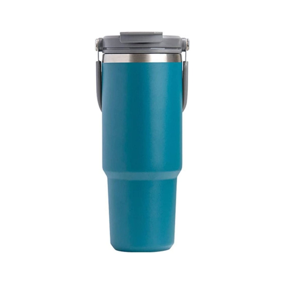 900ML Blue Stainless Steel Travel Mug with Leak - proof 2 - in - 1 Straw and Sip Lid, Vacuum Insulated Coffee Mug for Car, Office, Perfect Gifts, Keeps Liquids Hot or Cold