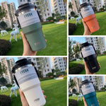 900ML Green Stainless Steel Travel Mug with Leak - proof 2 - in - 1 Straw and Sip Lid, Vacuum Insulated Coffee Mug for Car, Office, Perfect Gifts, Keeps Liquids Hot or Cold
