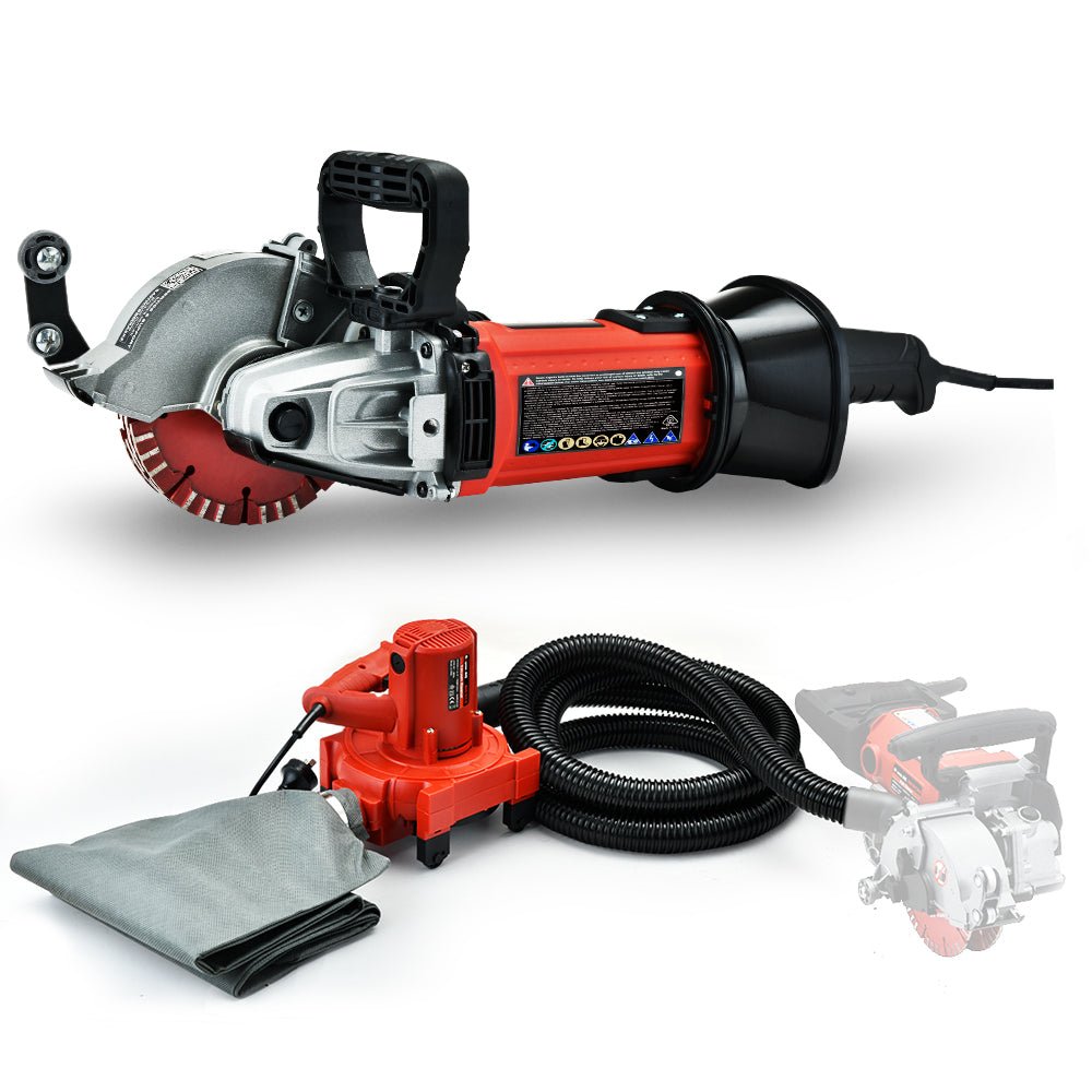 BAUMR - AG Wall Chaser and Vacuum Combo Concrete Chasing Machine Dust Collector