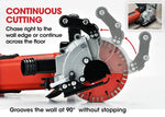 BAUMR - AG Wall Chaser and Vacuum Combo Concrete Dust Collector Chasing Machine