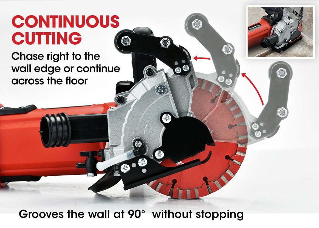 BAUMR - AG Wall Chaser and Vacuum Combo Concrete Dust Collector Chasing Machine
