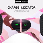 BULLET SX - 2000 Hoverboard Scooter, 500W Brushless, Superior Self Balancing System, UL Certified, LED Lights, Pink Camo