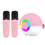 Mini Karaoke Machine and 2x Wireless Microphones Portable Bluetooth Speaker Pink - 9352827082754 Toy Chest Australia 1
