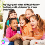 Mini Karaoke Machine - 2x Wireless Microphones Portable Bluetooth Speaker Purple - 9352827082761 Toy Chest Australia 3