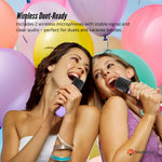 Mini Karaoke Machine - 2x Wireless Microphones Portable Bluetooth Speaker Purple - 9352827082761 Toy Chest Australia 7