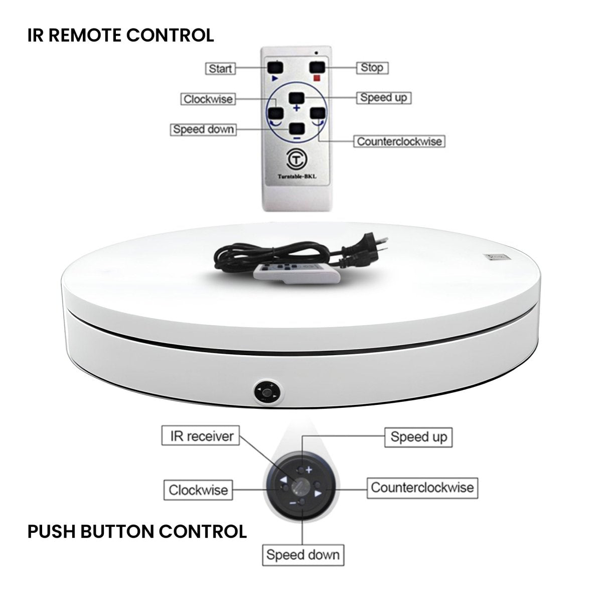 Christabelle 60cm 100kg Commercial - grade Electric Display Turntable Christmas