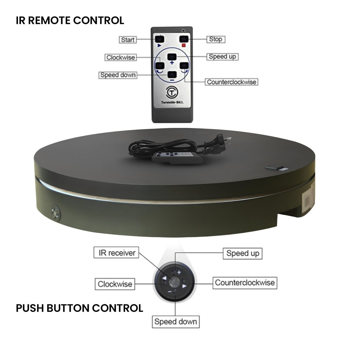 Christabelle 60cm 100kg Commercial - grade Electric Display Turntable